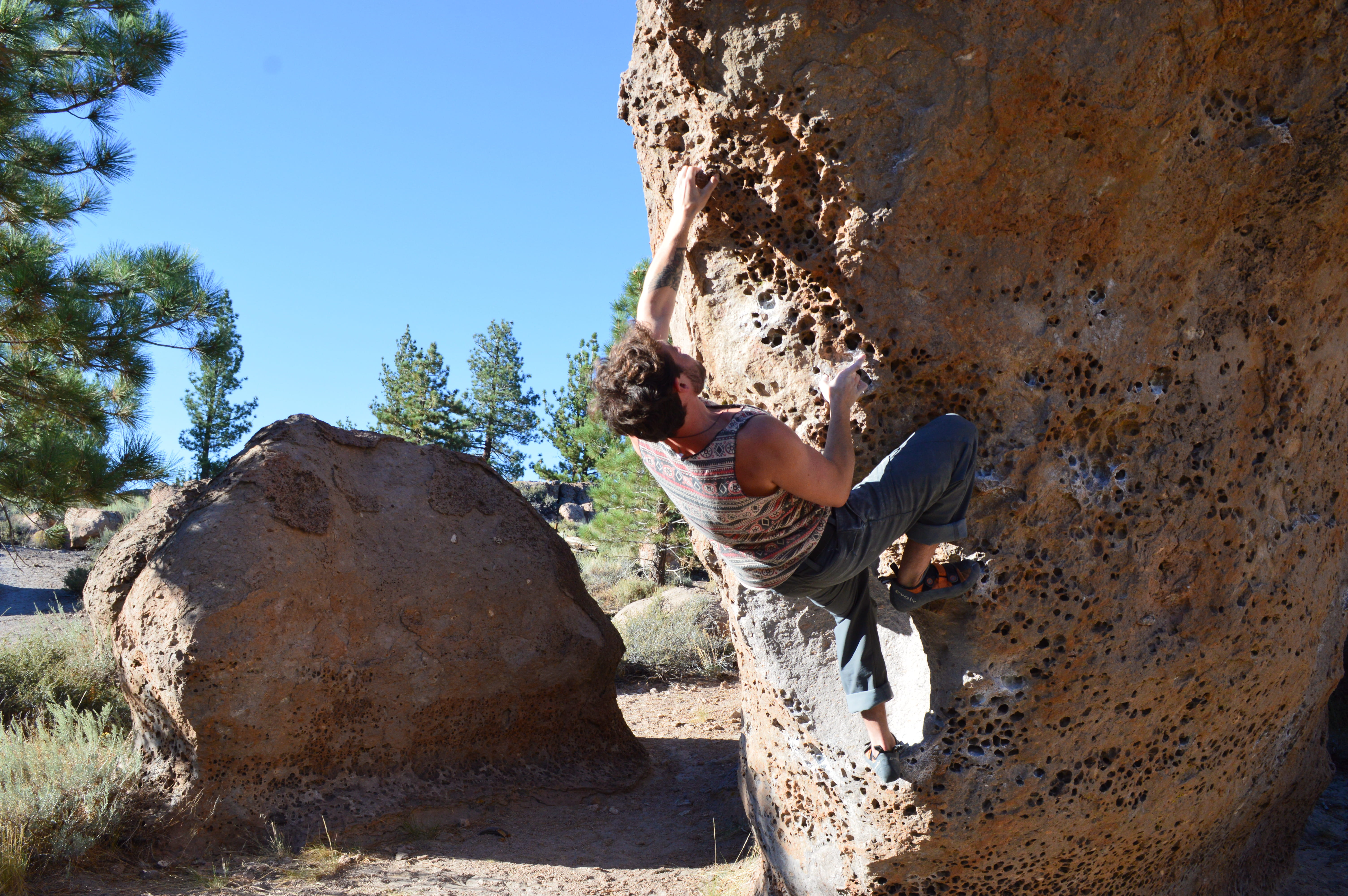 rock climbing in Bishop, California